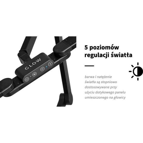 Activeshop Lampa zabiegowa do manicure Glow L04 do blatu czarna