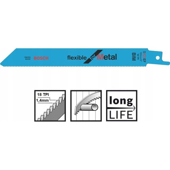 Bosch Bosch Säbelsägeblatt S 922 EF, Flexible for Metal, 2er-Pack 2608656038 (2608656038)