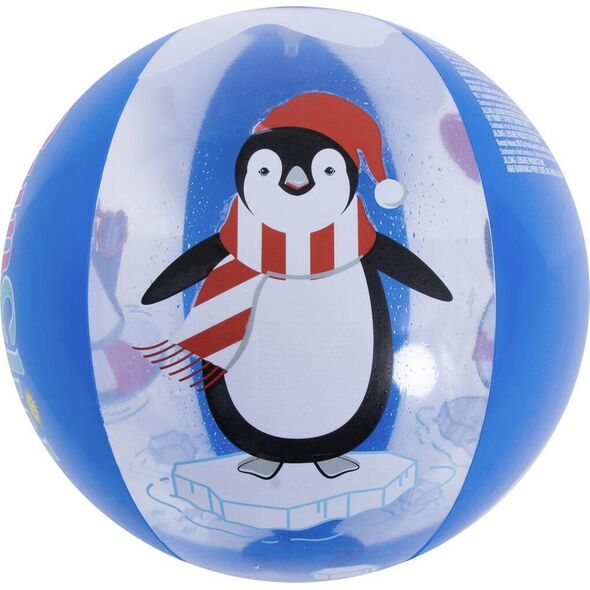 JiLong PIŁKA PLAŻOWA DMUCHANA 50CM PINGWIN MAGIC INK 53060