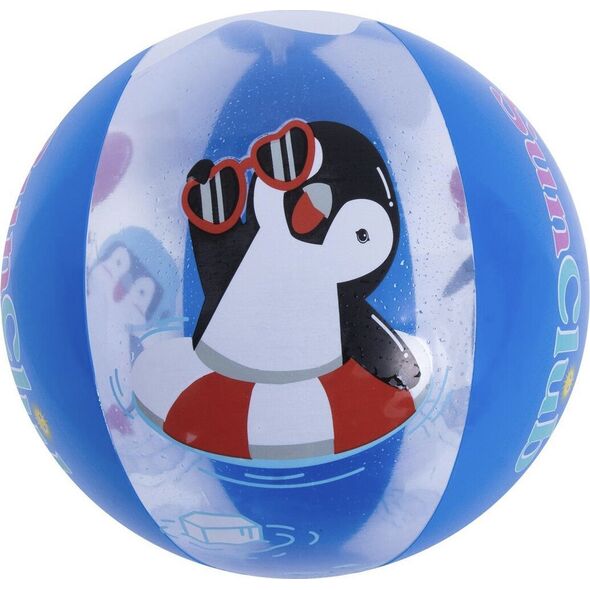 JiLong PIŁKA PLAŻOWA DMUCHANA 50CM PINGWIN MAGIC INK 53060