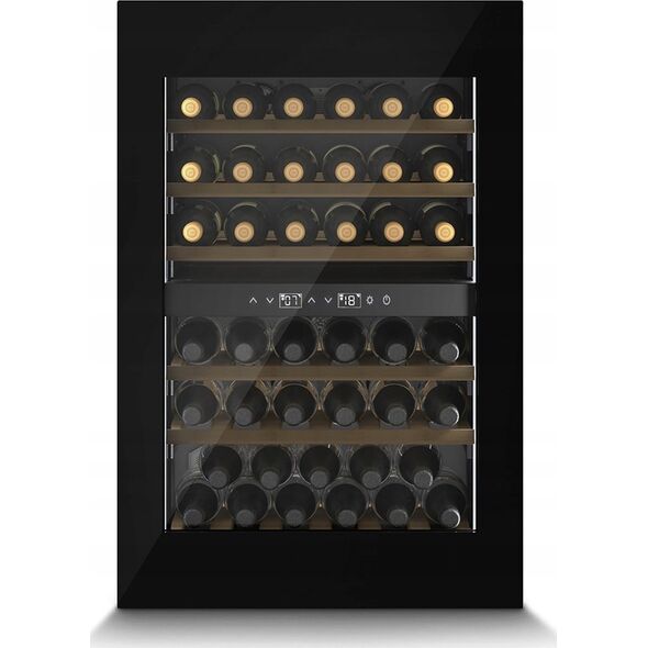 Chłodziarka do wina Caso Caso | Wine Cooler | WineDeluxe WD 41 | Energy efficiency class F | Built-in | Bottles capacity 41 | Juodas