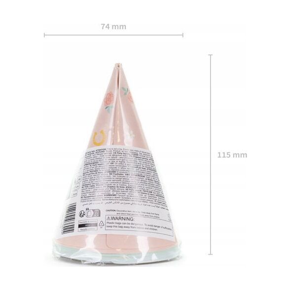 Party Deco Czapeczki Konie 16cm 6szt