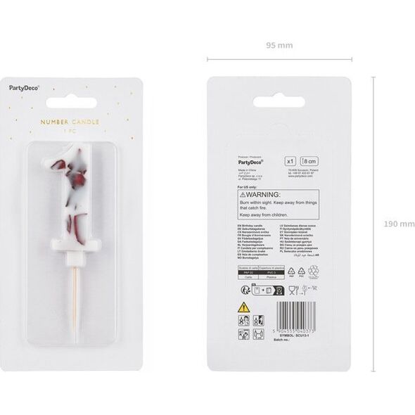 MFP paper ¦wieczka 1 biała z płatkami 8cm