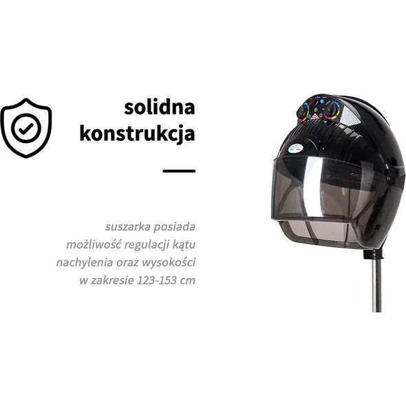 Activeshop Gabbiano suszarka stojąca Centurion LVI-203S trzy prędkości ionic czarna