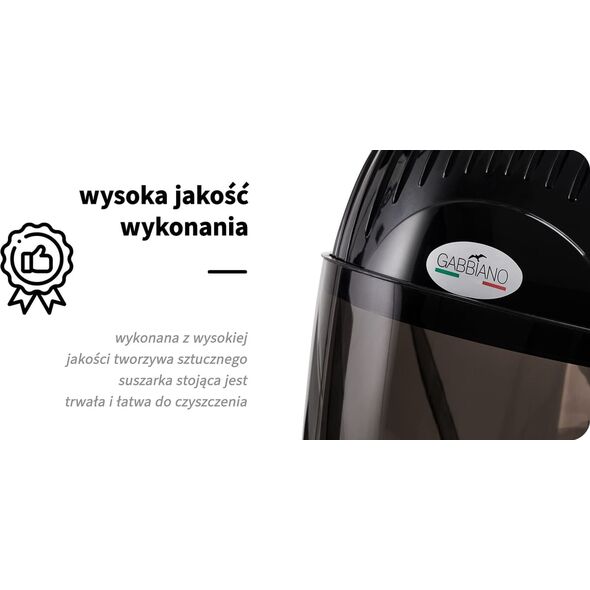 Activeshop Gabbiano suszarka stojąca Centurion LVI-203S trzy prędkości ionic czarna