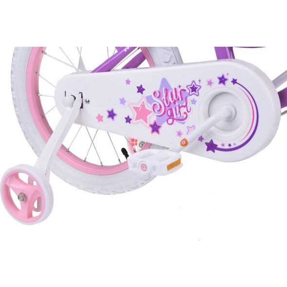 Royalbaby RoyalBaby Rower dziecięcy STAR GIRL 16cal koszyk kółka boczne RB16G-1