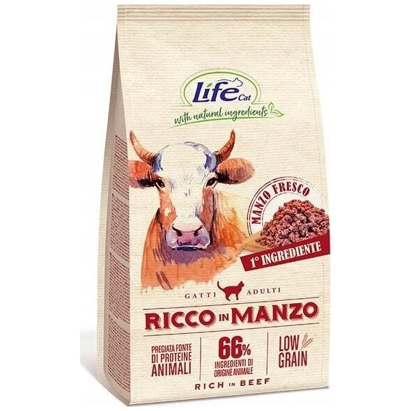 Life Pet Care LIFE CAT 400g RICH IN BEEF LOW GRAIN  /6
