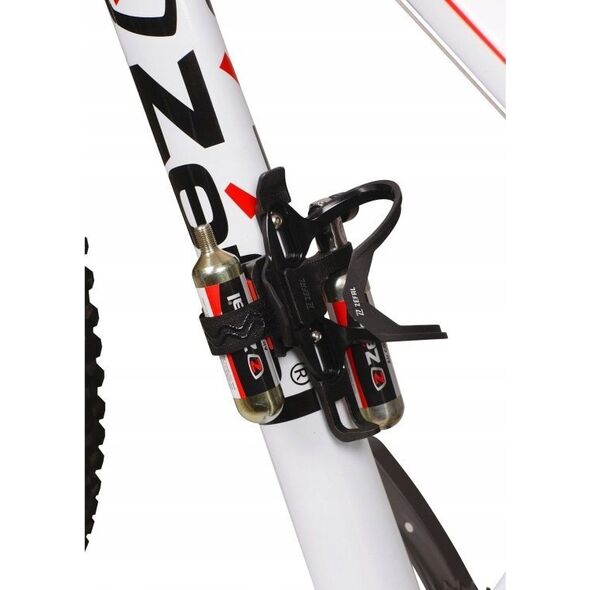 Zefal ZÉFAL Bottle cage Pulse Z2i Co2 Kit Black Composite, Strap: Nylon w. silicone. Incl. EZ Big Shot inflation & 2x25 g.