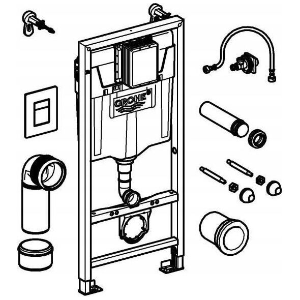 Stelaż Grohe Concealed WC frame and button set Grohe RAPID SL 3-IN-1 38772SH0, white button