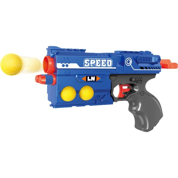 ProNice PISTOLET NA KULKI STRZAŁKI ZABAWKOWY Z POMPKĄ GUMOWE PIŁKI POCISKI BROŃ