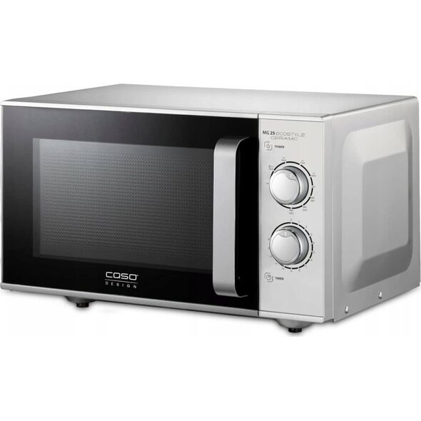 Kuchenka mikrofalowa Caso Caso | Ceramic Microwave Oven with Grilis | MG 25 Ecostyle | Free standing | 25 L | 900 W | Grilis | Sidabrinis