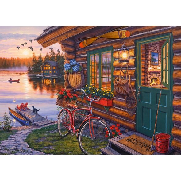 Schmidt Spiele Puzzle PQ 1000 DARREL BUSH Domek nad jeziorem G3