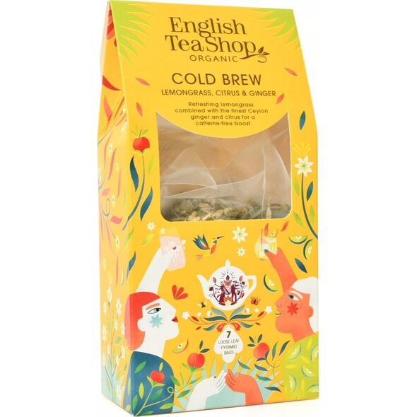 English Tea Shop English Tea Shop, Herbata BIO, seria COLD BREW, Trawa cytrynowa, Cytrusy & Imbir, 7 piramidek