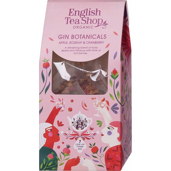 English Tea Shop English Tea Shop, Herbata BIO, seria GIN BOTANICALS, Jabłko, Dzika Róża & Żurawina, 7 piramidek