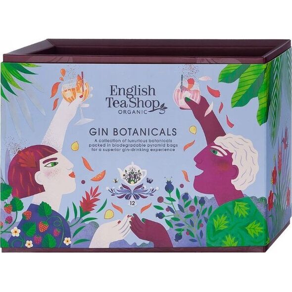 English Tea Shop English Tea Shop, Herbata BIO, seria GIN BOTANICALS,  Zestaw 12 piramidek