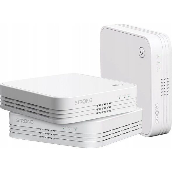 Router Strong Strong WI-FI MESH HOME TRIO PACK 1200 Dual-band (2.4 GHz/5 GHz) Wi-Fi 5 (802.11ac) Biały 3 Wewnętrzne
