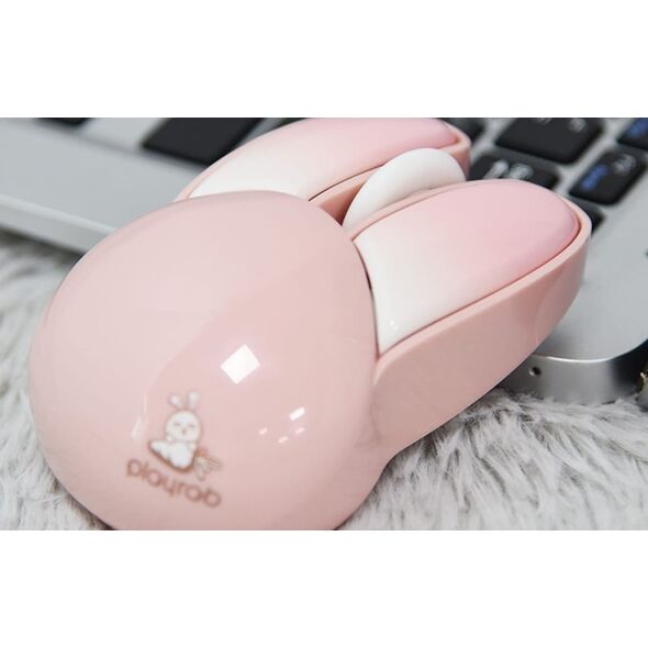 Mysz Mofii Bezprzewodowa Mysz MOFII + Bluetooth Rabbit M6DM Nabłyszczana (Biało-Różowa)