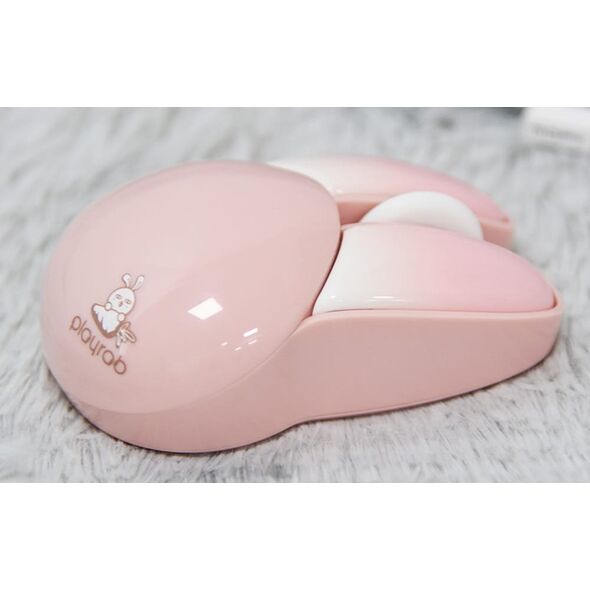 Mysz Mofii Bezprzewodowa Mysz MOFII + Bluetooth Rabbit M6DM Nabłyszczana (Biało-Różowa)