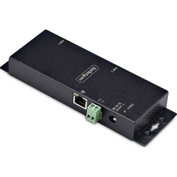 Konwerter światłowodowy StarTech StarTech I23-SERIAL-ETHERNET konwerter szeregowy/repeater/izolator RS-232 RJ-45 Czarny
