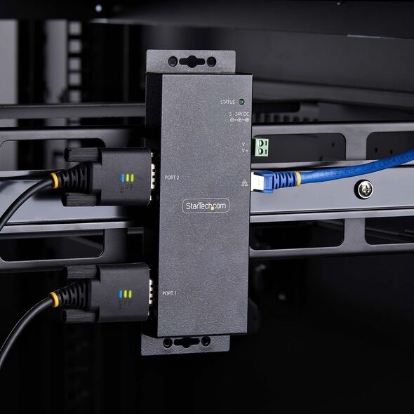 Konwerter światłowodowy StarTech StarTech I23-SERIAL-ETHERNET konwerter szeregowy/repeater/izolator RS-232 RJ-45 Czarny