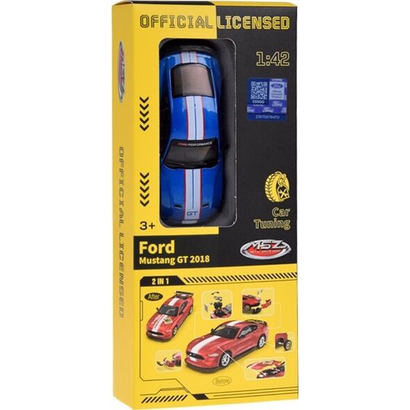 Jokomisiada Zestaw Metalowe auto TUNING licencjonowane Ford Mustang GT 1:42 ZA5057