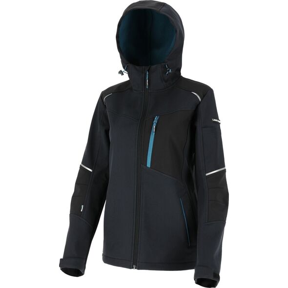 4f KURTKA SOFTSHELL Z KAPT. DAMSKA CZAR.-TURKUS., "XL",CE,LAHTI
