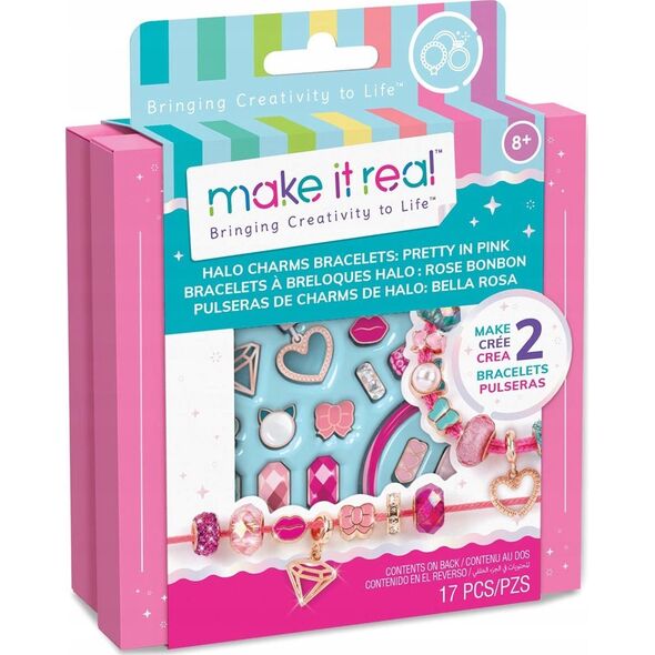 Make it real MAKE IT REAL Zestaw Bransoletek Pretty in Pink, zabawka kreatywna