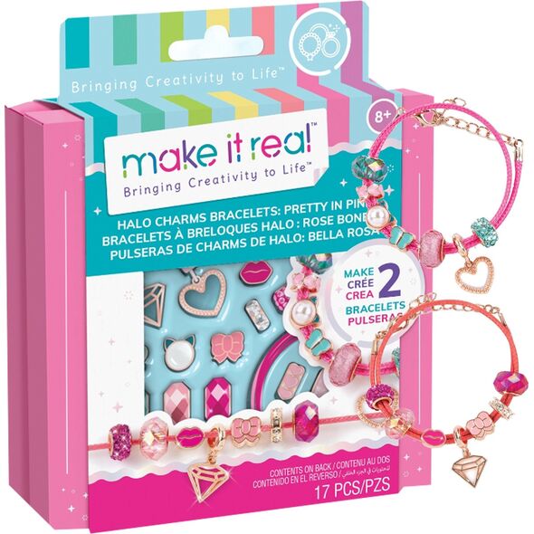 Make it real MAKE IT REAL Zestaw Bransoletek Pretty in Pink, zabawka kreatywna