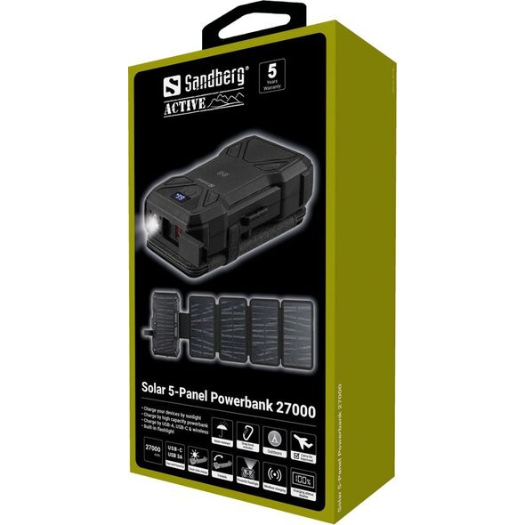 Powerbank Sandberg Solar 5-Panel Powerbank 27000