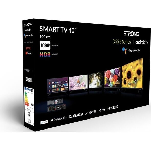 Telewizor Strong Strong SRT 40FD5553 101,6 cm (40") Full HD Smart TV Wi-Fi Czarny 220 cd/m²