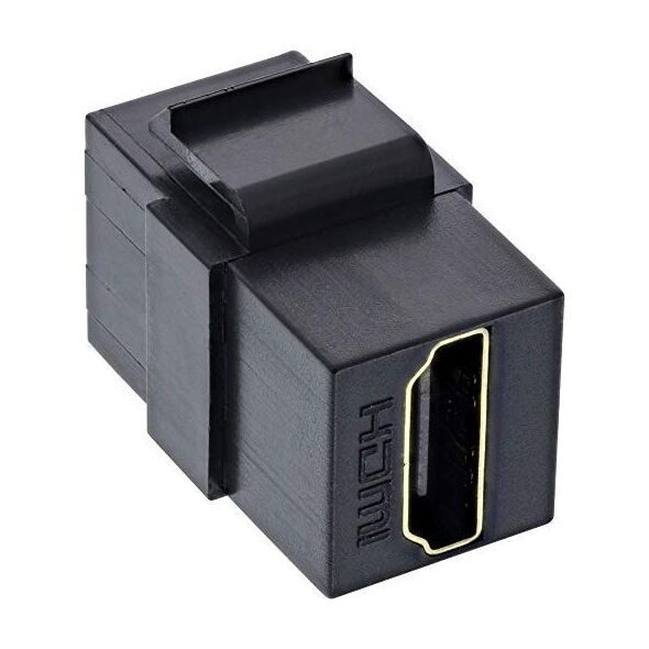 Adapter AV InLine InLine® HDMI Keystone Snap-In module, 4K/60Hz, HDMI AF/AF black