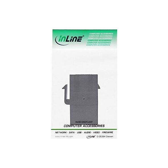 Adapter AV InLine InLine® HDMI Keystone Snap-In module, 4K/60Hz, HDMI AF/AF black