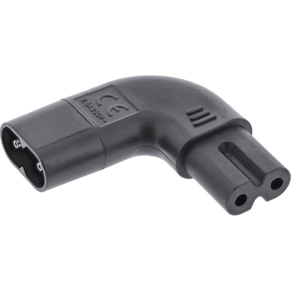 Adapter AV InLine InLine® Power supply adapter IEC 60320 C8 / C7, left/right angled 2-pin
