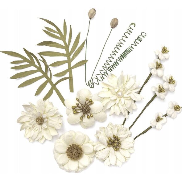 DP Craft Kwiaty papierowe DPCRAF 12 szt. Cream