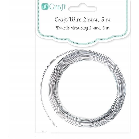 DP Craft DRUCIK METALOWY 2 MM, 5 M - SREBRNY