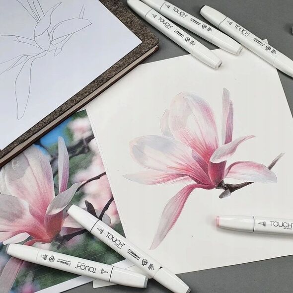 Tombow Touch Brush Marker 48stk i gaveæske