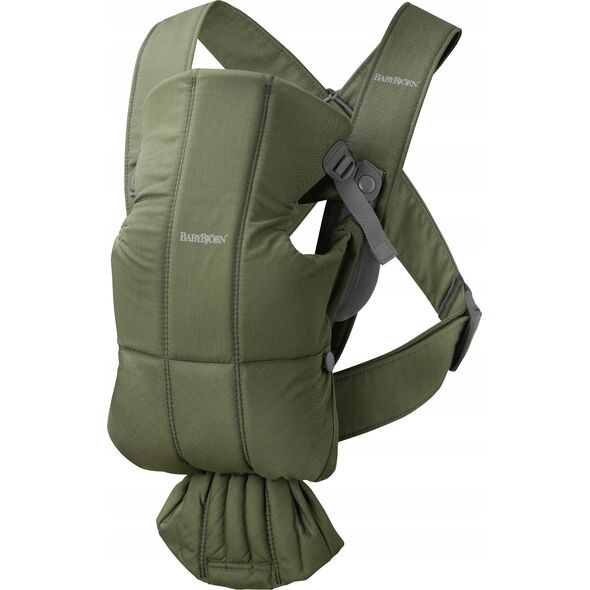 BabyBjorn BabyBjörn Baby nešioklė Mini Woven, Dark žalias 021040
