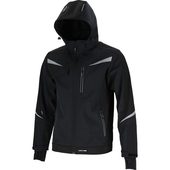 Kurtka męska Lahti Pro KURTKA SOFTSHELL Z KAPT. CZARNA, "S", CE, LAHTI