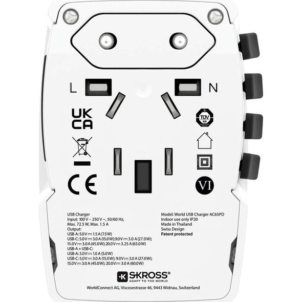 Skross Adapter podróżny World USB Charger AC65PD