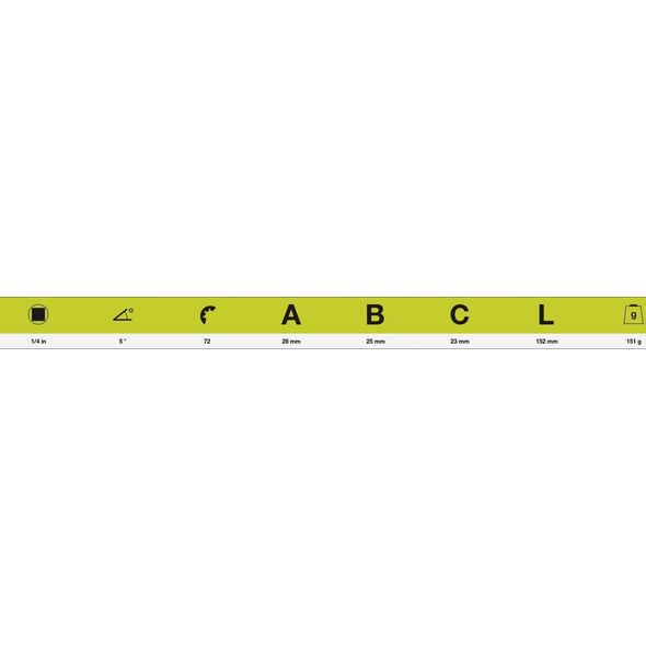Bahco Reversinė terkšlė 152mm 1/4" Irimo blisteryje