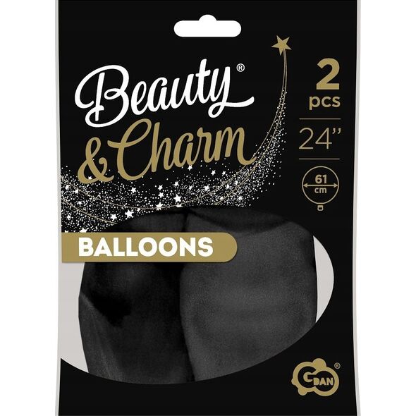 GoDan Balony Beauty&Charm pastelowe czarne 2szt