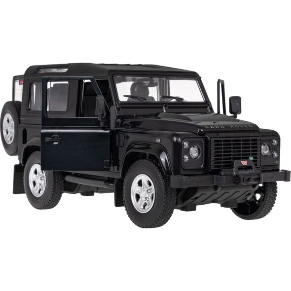 Rastar Land Rover Defender czarny RASTAR model 1:14 Zdalnie sterowanie auto + Pilot 2,4 GHz + Ręcznie otwierane drzwi