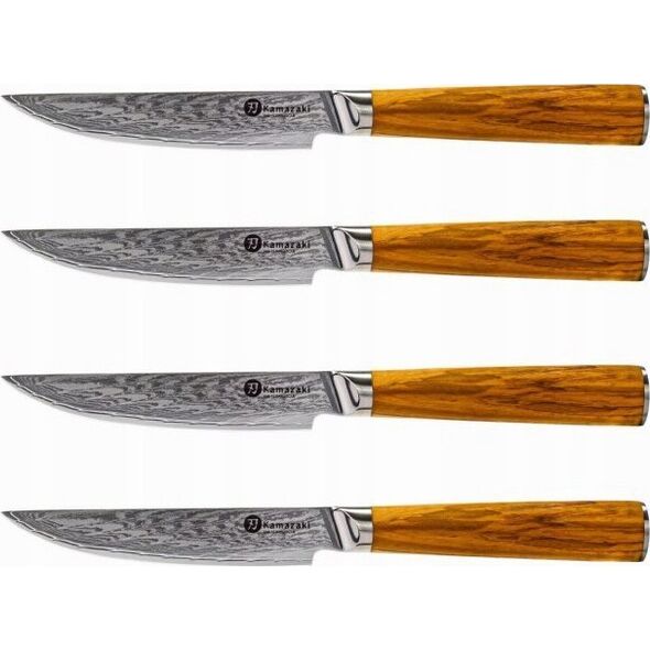 Doerr Damasko plieno peilių rinkinys kepsniams KAMAZAKI KZI001SET