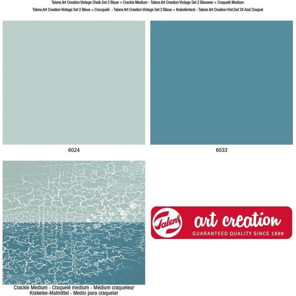 Talens Talens Art Creation Vintage Chalk set Blues | 2 x 100 ml + crackle medium