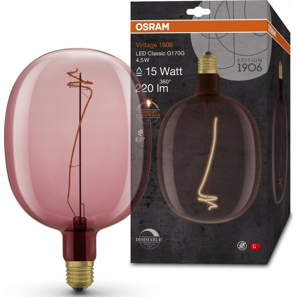 Osram 1906LBALLOND4.5W/816 230V FIL PK E27