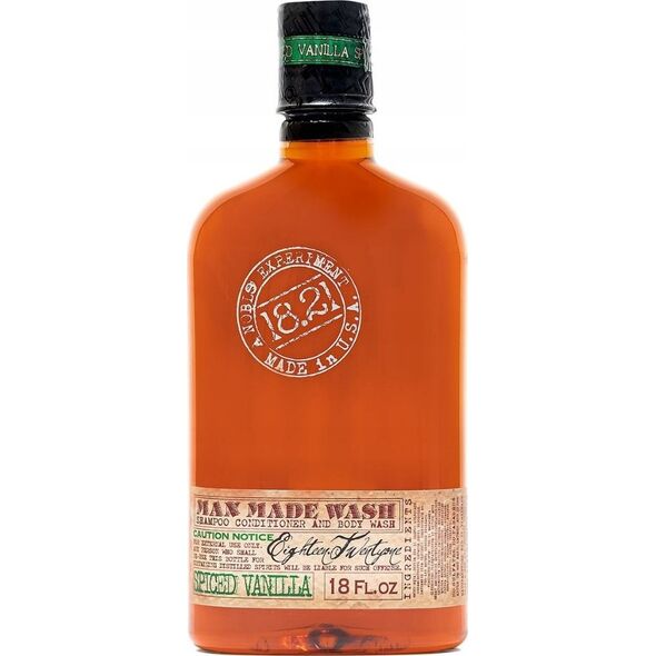 Baylis & Harding 18.21 Man Made Wash Spiced Vanilla daugiafunkcė priemonė vyrams 3in1: šampūnas, kondicionierius ir kūno prausiklis viename, 530 ml