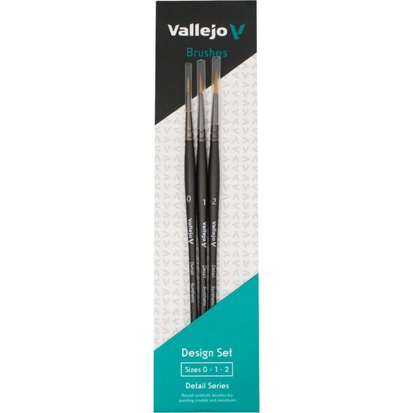 Winsor & Newton Brush design set synthetic hair (sizes 0, 1, 2)