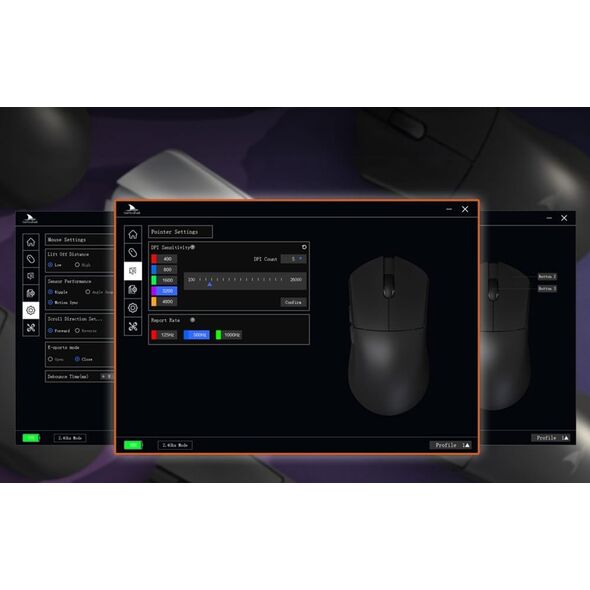 Mysz Rampage Bezprzewodowa mysz gamingowa Darmoshark M3 (czarny)