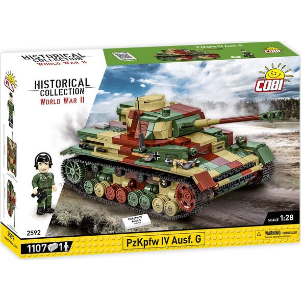 Cobi COBI 2592 Historical Collection WWII Czołg Panzerkampfwagen PzKpfw IV Ausf. G 1107 klocków