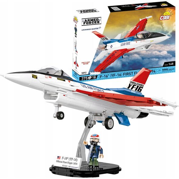 Cobi COBI 5892 Armed Forces Samolot myśliwsko-szturmowy F-16 (YF-16) First Flight 1974 375 klocków
